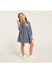 Juniors Printed Knit Dress with Long Sleeves - Set of 3