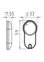 Yale ENTR Remote Key Fob (6 x 3 x 0.8 cm)