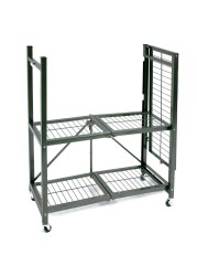 Origami Metal 3-Tier Storage Shelf W/Wheels (32.7 x 73 x 90 cm)