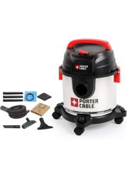 Porter Cable Wet &amp; Dry Vacuum Cleaner 19L, 1.5m Hose PCX19406-5B