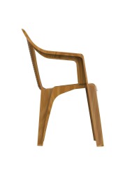 Cosmoplast Plastic Bamboo Armchair (63 x 58 x 81 cm)