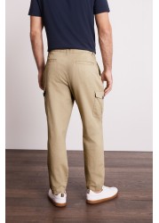 Linen Blend Cargo Trousers