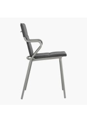 Ancone Steel Dining Padded Armchair Lafuma Mobilier (55 x 62 x 86 cm, Onyx)