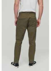 Pleated Stretch Chino Trousers