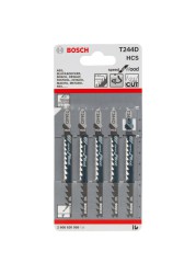 Bosch T 244 D Speed for Wood Jigsaw Blade (100 mm, 5 Pc.)