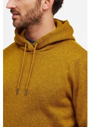 Tog24 Yellow Mosby Mens Knitlook Fleece Hoodie