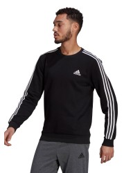 adidas Fleece 3 Stripe Crew Sweater