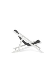 La Chaise Aluminum Outdoor Chair Maiori (140 x 60 x 85 cm, White & Black)