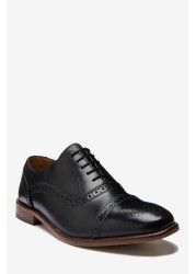 Leather Toe Cap Oxford Shoes