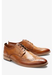 Mens Contrast Sole Leather Brogues Regular Fit