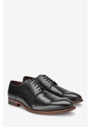 Signature Leather Plain Derby Shoes