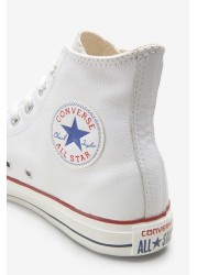 Converse White Leather High Trainers