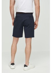 Belted Chino Shorts With Stretch