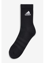 adidas Adult Black Crew Socks Six Pack