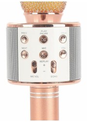 Generic Multi-Functional Wireless Bluetooth Karaoke Microphone Bk-858 Rose Gold