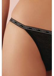 Logo Mesh Knickers 2 Pack Tanga