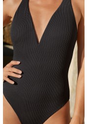 Tummy Control Plunge Swimsuit