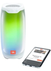 JBL Pulse 4 Portable Bluetooth Speaker with 360 degrees LED lights, White