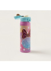 Simba Minnie Mouse Glitter Textured Stainless Steel Water Bottle