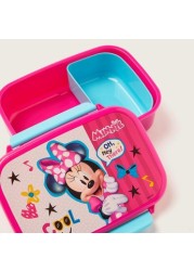 Disney Minnie Mouse Print Lunch Box with Tray and Clip Lock Lid