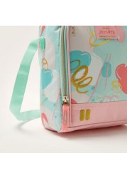 Juniors Printed Lunch Bag with Adjustable Strap and Zip Closure