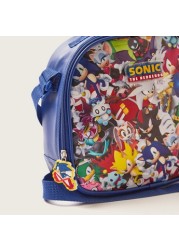 Sonic the Hedgehog Print Lunch Bag with Adjustable Strap