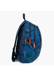 SunCe FIFA Embossed Backpack with Shoulder Straps and Speaker - 18 inches