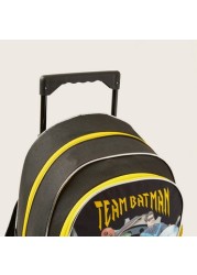 Batman Print 5-Piece Trolley Backpack Set - 14 Inches