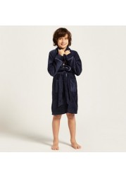 Juniors Textured Bathrobe with Hood and Tie-Ups