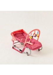 Juniors Coral Baby Rocker with Canopy