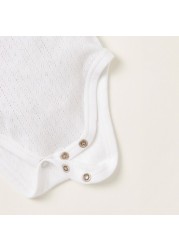 Juniors Plain Sleeveless Bodysuit with Round Neck