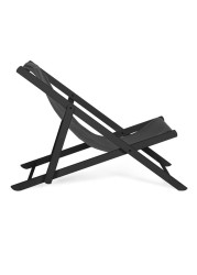 La Chaise Aluminum Outdoor Chair Maiori (140 x 60 x 85 cm, Black)