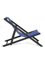 La Chaise Aluminum Outdoor Chair Maiori (140 x 60 x 85 cm, Black & Navy)