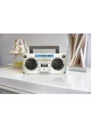 GPO Retro - Bronx Boombox Bluetooth Portable Speaker - Silver