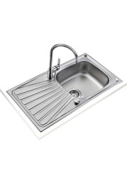 Teka Tekaway Deva Stainless Steel Sink W/Pipe & Accessories (78 x 43.5 cm)