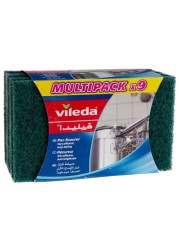 Vileda Scouring Pads (16 x 9.5 cm, 9 pcs)