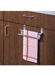 Wenko Stainless Steel Overdoor Twin Towel Rail (23.5 x 11 x 9 cm)