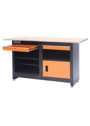 Magnusson Steel Fixed Work Bench W/Drawers (160 x 87.7 cm)