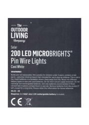 The Outdoor Living Company Solar 200 LED Microbrights Pin Wire Lights (Cool White)