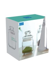 Ocean Glass Pop Jar Set (750 ml, 2 Pc.)