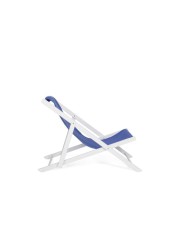 La Chaise Aluminum Outdoor Chair Maiori (140 x 60 x 85 cm, White & Navy)