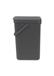 Brabantia Sort&Go Waste Bin (16 L, Grey)