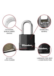 Master Lock Laminated Steel Heavy Duty Padlock W/Keys (5.8 x 4.9 x 2.7 cm)