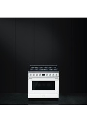 Smeg Freestanding Portofino 6-Burner Gas Cooker, CPF9GMWH (90 x 90 x 60 cm)