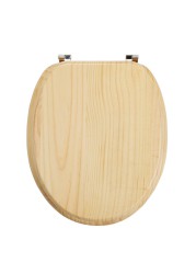 Cooke & Lewis Levanto Solid Pine Toilet Seat (432 x 373 mm)