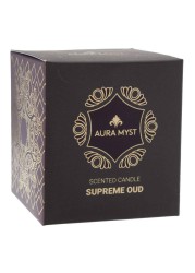 Aura Myst Glass Jar Candle W/ Lid (198 g, Supreme Oud)