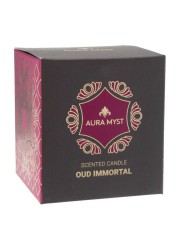 Aura Myst Glass Jar Candle W/ Lid (198 g, Oud Immortal)