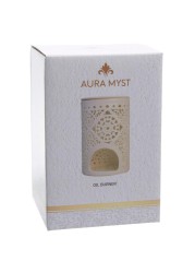 Aura Myst Ceramic Lamp Burner, AM2-113 (10.5 x 10.5 x 11.5 cm)