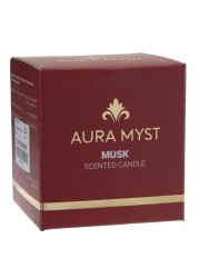 Aura Myst Glass Jar Candle W/Lid (128 g, Musk)