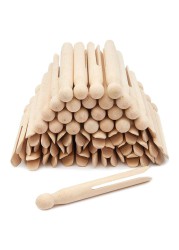 Homz Slotted Wooden Clothespins (50 Pc.)